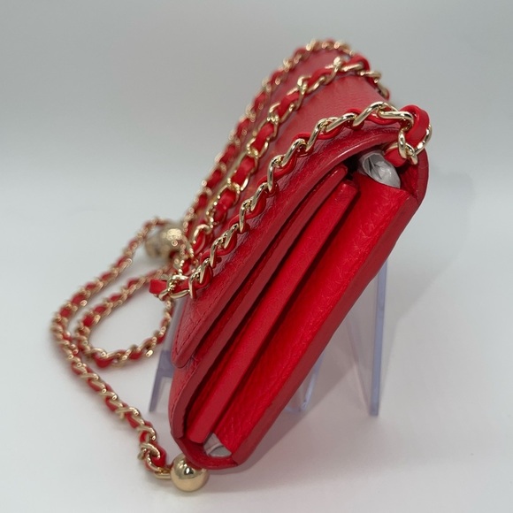 ♥️ Louis Vuitton Wallet Capucine Taurillon Leather Red Long with Box Chain Sarah - Picture 10 of 16